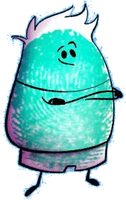 Jeff, a teal Thumby character