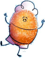 Nugget, an orange Thumby character